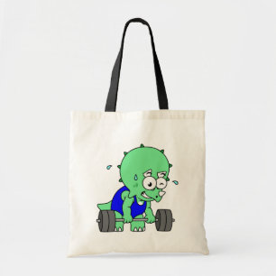 Tote Bag Illustration D'Un Tricératops Poids De Levage.