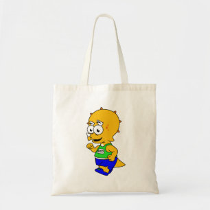 Tote Bag Illustration D'Un Tricératops Runner.