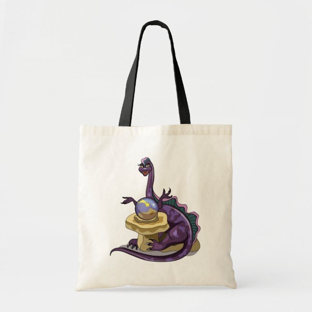 Tote Bag Illustration D'Un Vendeur Fortune Plateosaurus. (Devant)