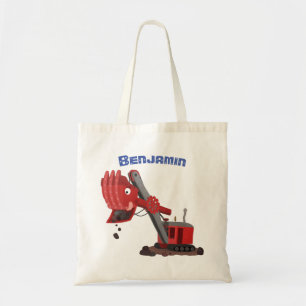 Tote Bag Illustration d'une pelle à vapeur rouge mou