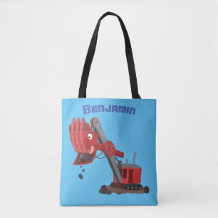 Tote Bag Illustration d'une pelle à vapeur rouge mou