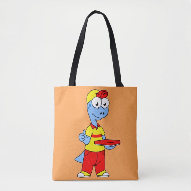 Tote Bag Illustration D'Une Personne Qui Livrait Le Brontos (Devant)