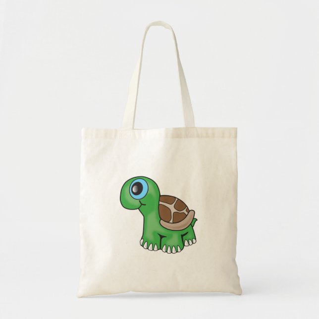 Tote Bag Illustration d'une tortue mignonne de bébé (Devant)