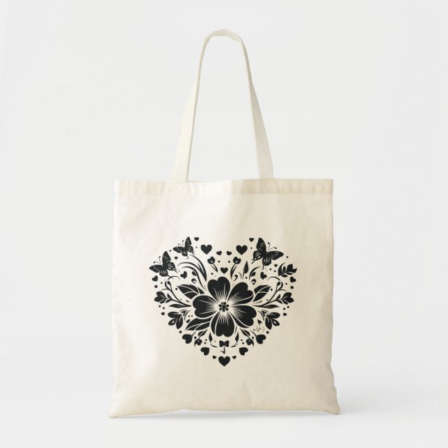 Tote Bag Illustration élégante minimaliste (Devant)