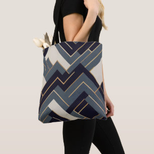 Tote Bag Illustration géométrique en or
