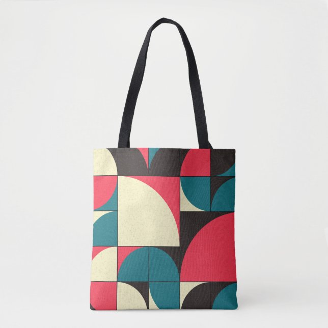 Tote Bag Illustration géométrique et informatique Abstraite (Devant)