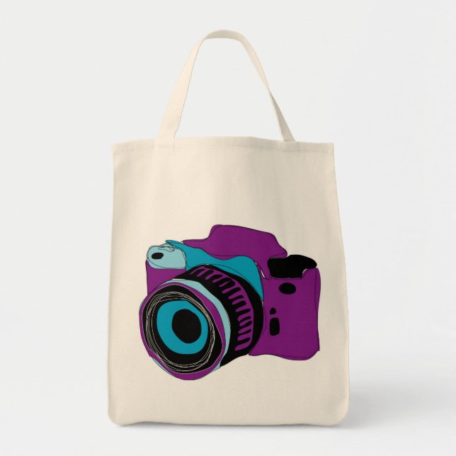 Tote Bag Illustration graphique de la caméra (Devant)
