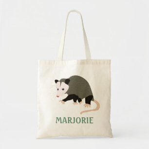 Tote Bag Illustration mignonne d'opossum personnalisée