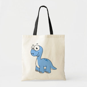 Tote Bag Illustration Mignonne D'Un Brontosaurus.