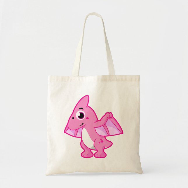 Tote Bag Illustration Mignonne D'Un Pterodactyl. (Devant)