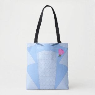 Tote Bag Illustration Retro Disco Blue Tuxedo