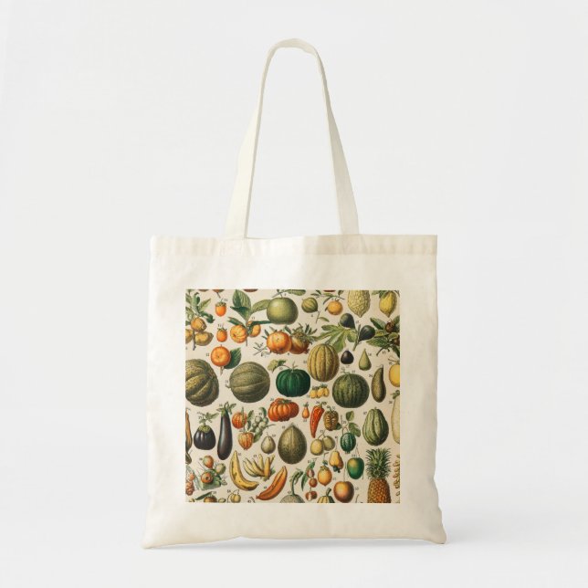Tote Bag Illustration scientifique végétale des fruits (Devant)