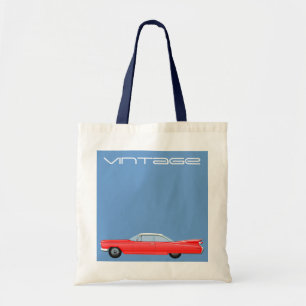 Tote Bag ILLUSTRATION vintage DE LA CADILLAC ROUGE