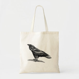 Tote Bag Illustration vintage d'oiseau de merle de