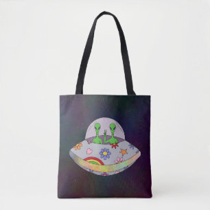 Tote Bag Ils viennent en paix OVNI