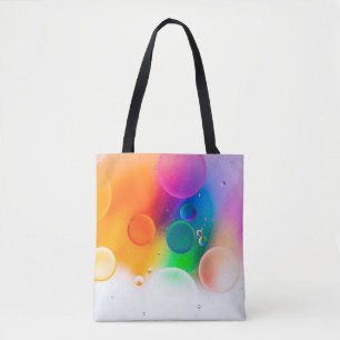 Tote Bag Image artistique colorée de goutte d'huile sur l'e