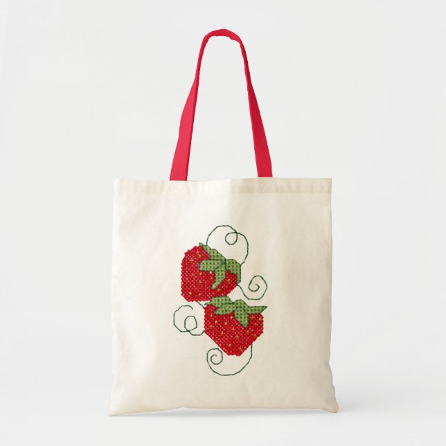 Tote Bag Image croisée des fraises (Devant)