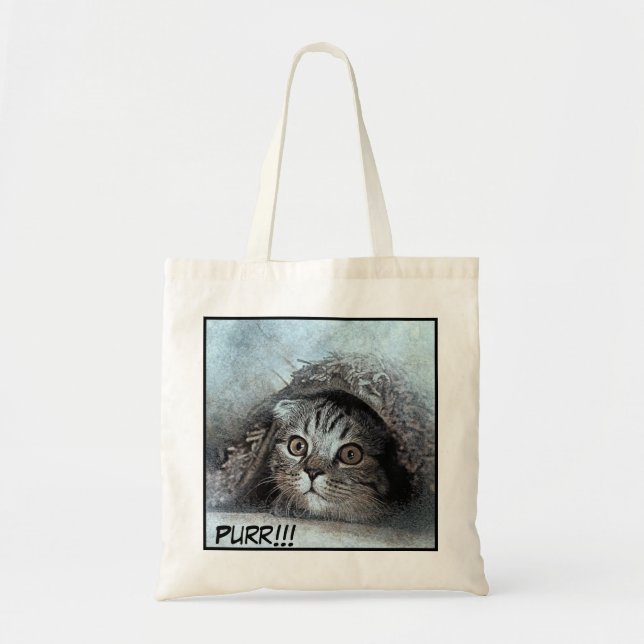 Tote Bag Image de chat de gros plan adorable (Devant)