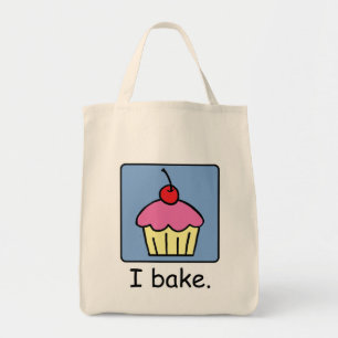Tote Bag Image de dessin animé Cupcake Dessert Glaçage Rose