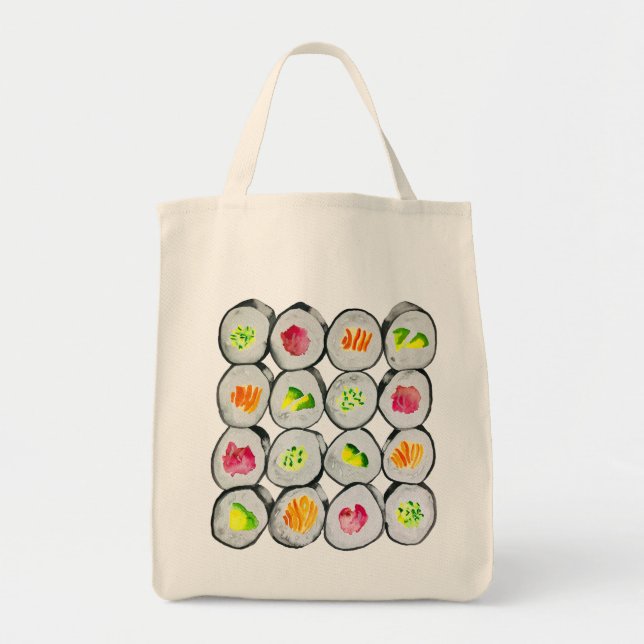 Tote Bag Image de sushi mignon (Devant)