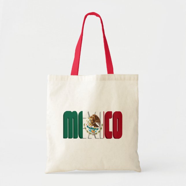 Tote Bag Image du texte de l'indicateur de Mexique (Devant)