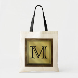 Tote Bag Image faite sur commande imprimée de monogramme.