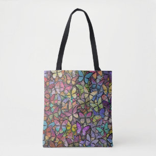 Tote Bag imaginaire arc-en-ciel papillon motif