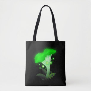 Tote Bag Imaginaire Chanterelle Champignon vert brillant