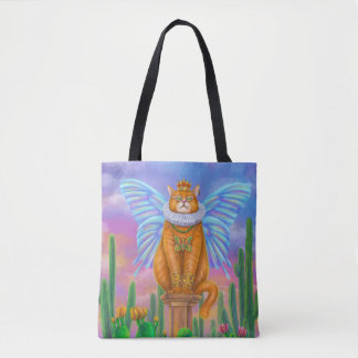 Tote Bag Imaginaire roi papillon chat