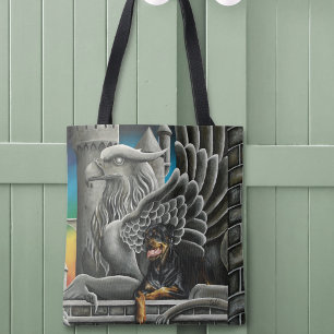Tote Bag Imaginaire Rottweiler Chien Gargoyle