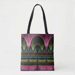 Tote Bag Imaginaire spécial Motif Abstrait coloré Fractal
