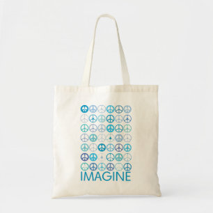 Tote Bag IMAGINE - Les signes bleus de paix internationale