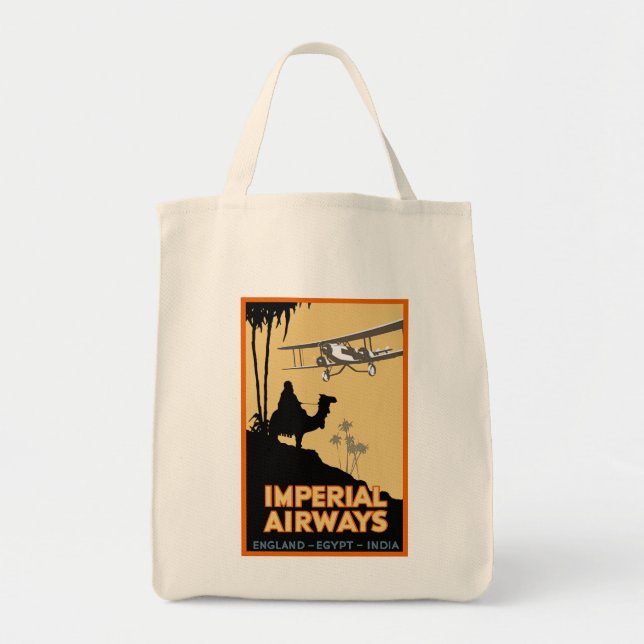 Tote Bag Imperial Airways ~ Angleterre - Égypte - Inde (Devant)