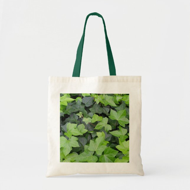 Tote Bag Impression botanique verte Ivy (Devant)