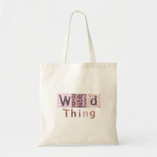 Tote Bag Impression d'animaux de safari avec citation