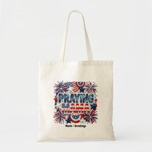 Tote Bag Impression d'art patriotique de Maman priante  Rou