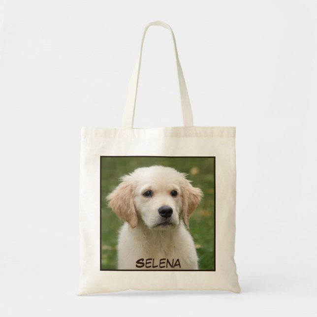Tote Bag Impression de chien de gros plan adorable (Devant)