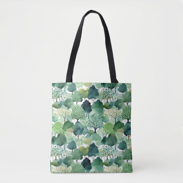 Tote Bag impression de l'arborescence aquarelle (Devant)