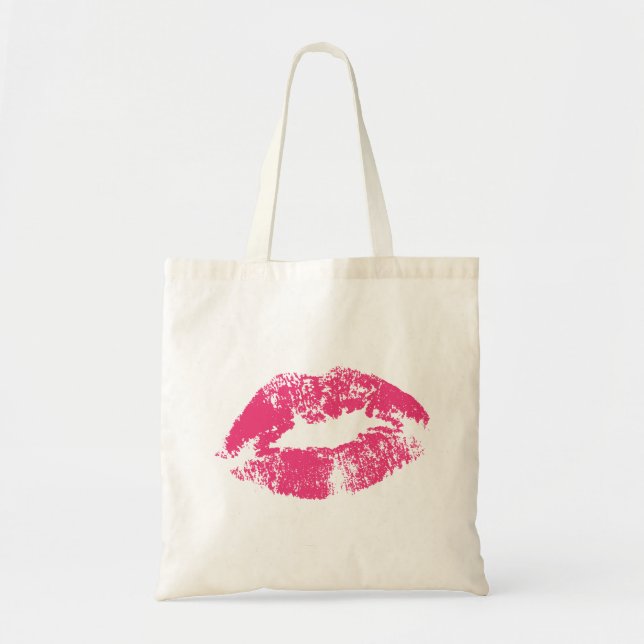 Tote Bag Impression Des Lèvres Rouges (Devant)