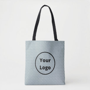 Tote Bag Impression en métal gris logo personnalisé
