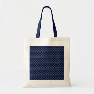 Tote Bag Impression Royal Blue Carbon Fibre Style Tressage