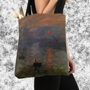Tote Bag Impression Soleil levant de Claude Monet, Art vint