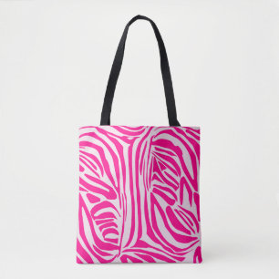 Tote Bag Impression zèbre rose
