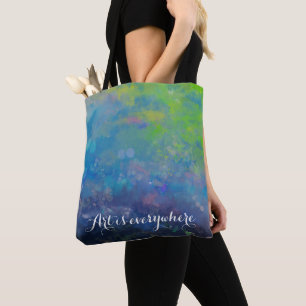 Tote Bag Impressionniste étang nénuphorique et fleurs