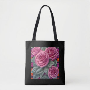 Tote Bag Imprimante magnifique pastel victorien rose rose