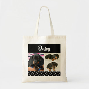 Tote Bag Imprimerie de collection de photos de chiens noirs