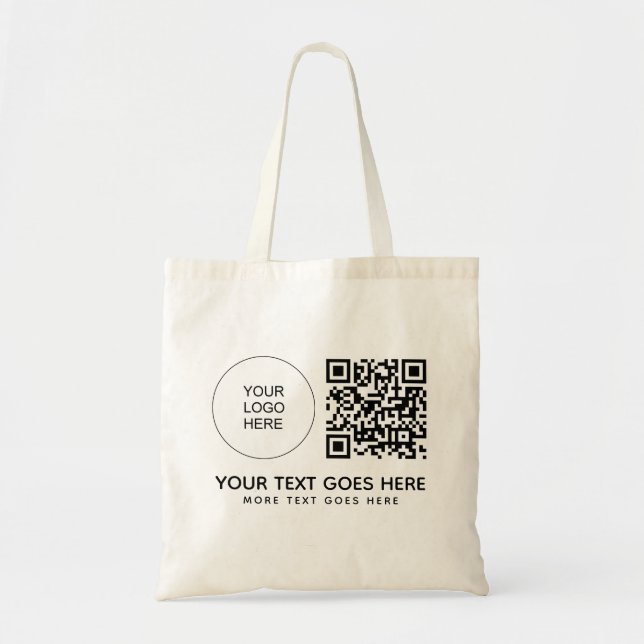 Tote Bag Imprimerie frontale Logo de la société Code QR Épi (Devant)