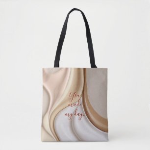 Tote bag in stylish abstract graphic