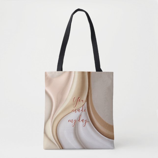 Tote bag in stylish abstract graphic (Front)