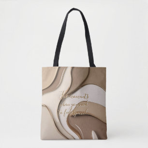Tote bag in stylish abstract graphic